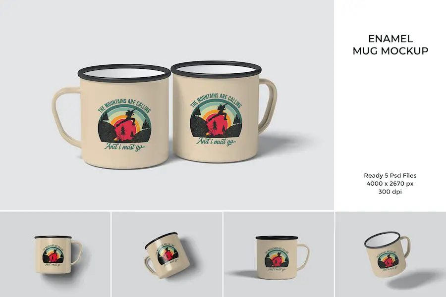 Mockup mug enamel -