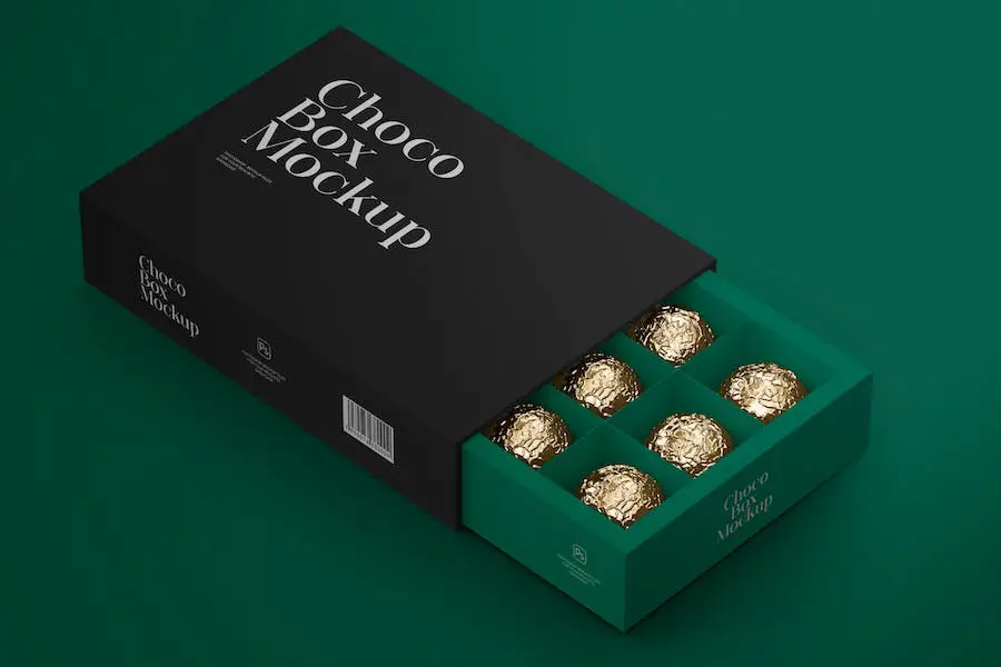 Mockup di scatola di cioccolatini -