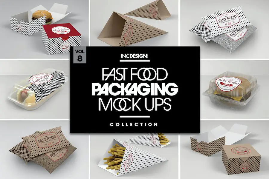 Fast Food Boxes Vol.8: Modelos de embalagens para viagem -