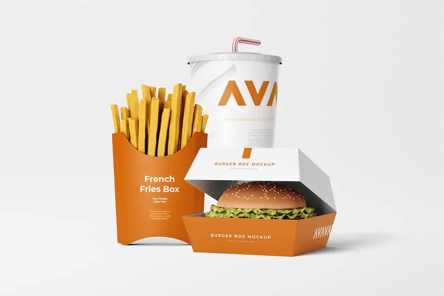 Fast-Food-Verpackungsmodell -