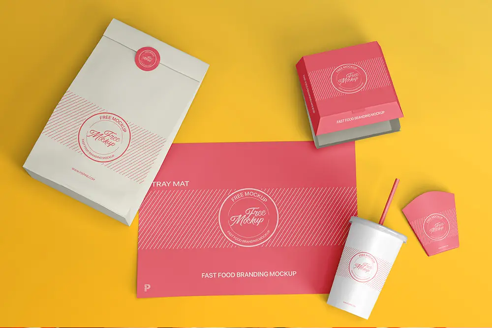 Kostenloses Fast-Food-Branding-Mockup –