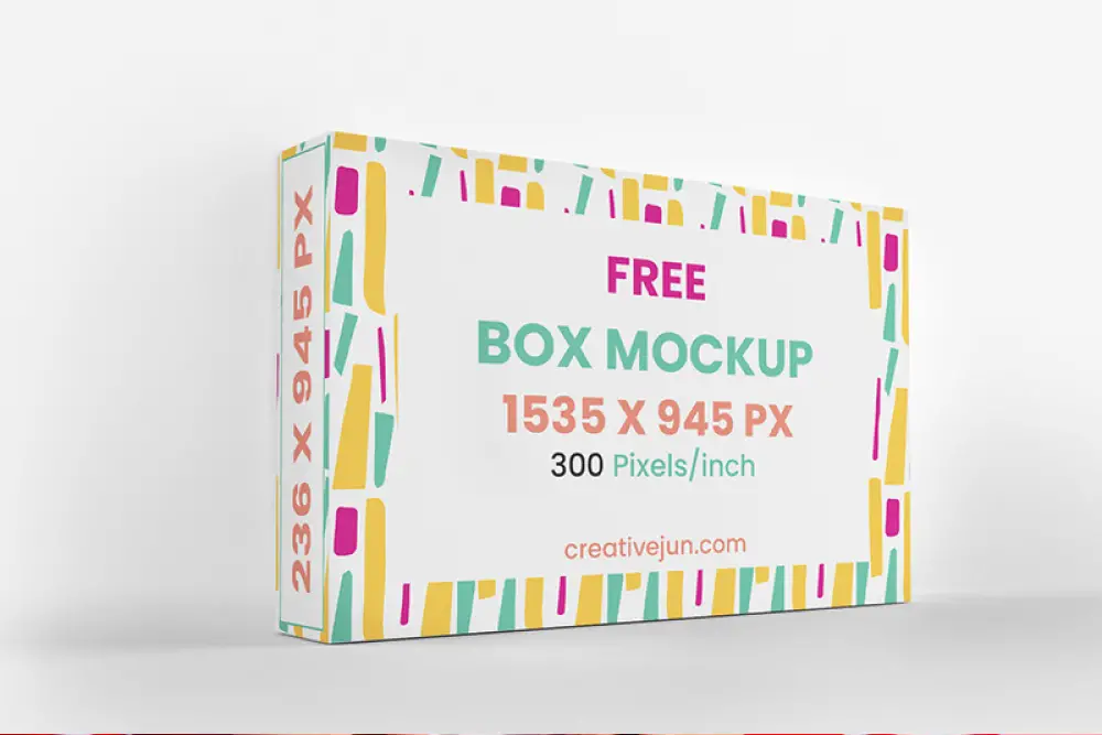 Box-Verpackungsmodell – PSD-Freebie –