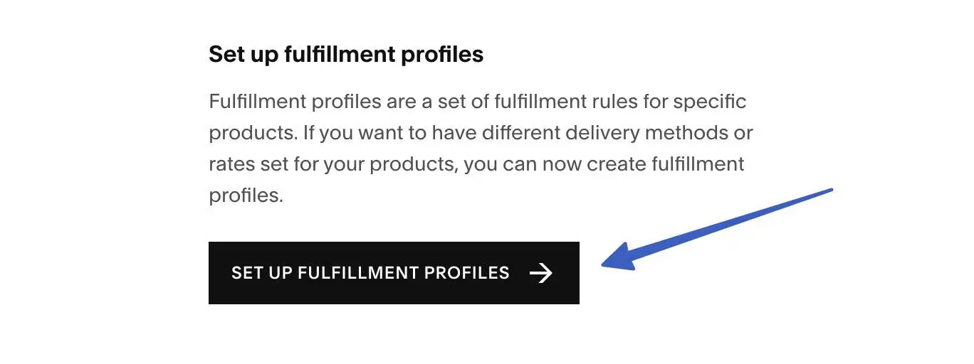 Configurando perfis de atendimento durante nossa análise de comércio eletrônico do Squarespace.