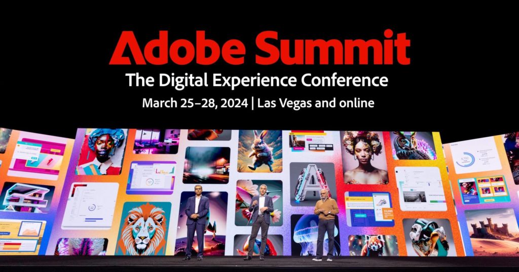 Adobe Summit 2024 上的橫幅