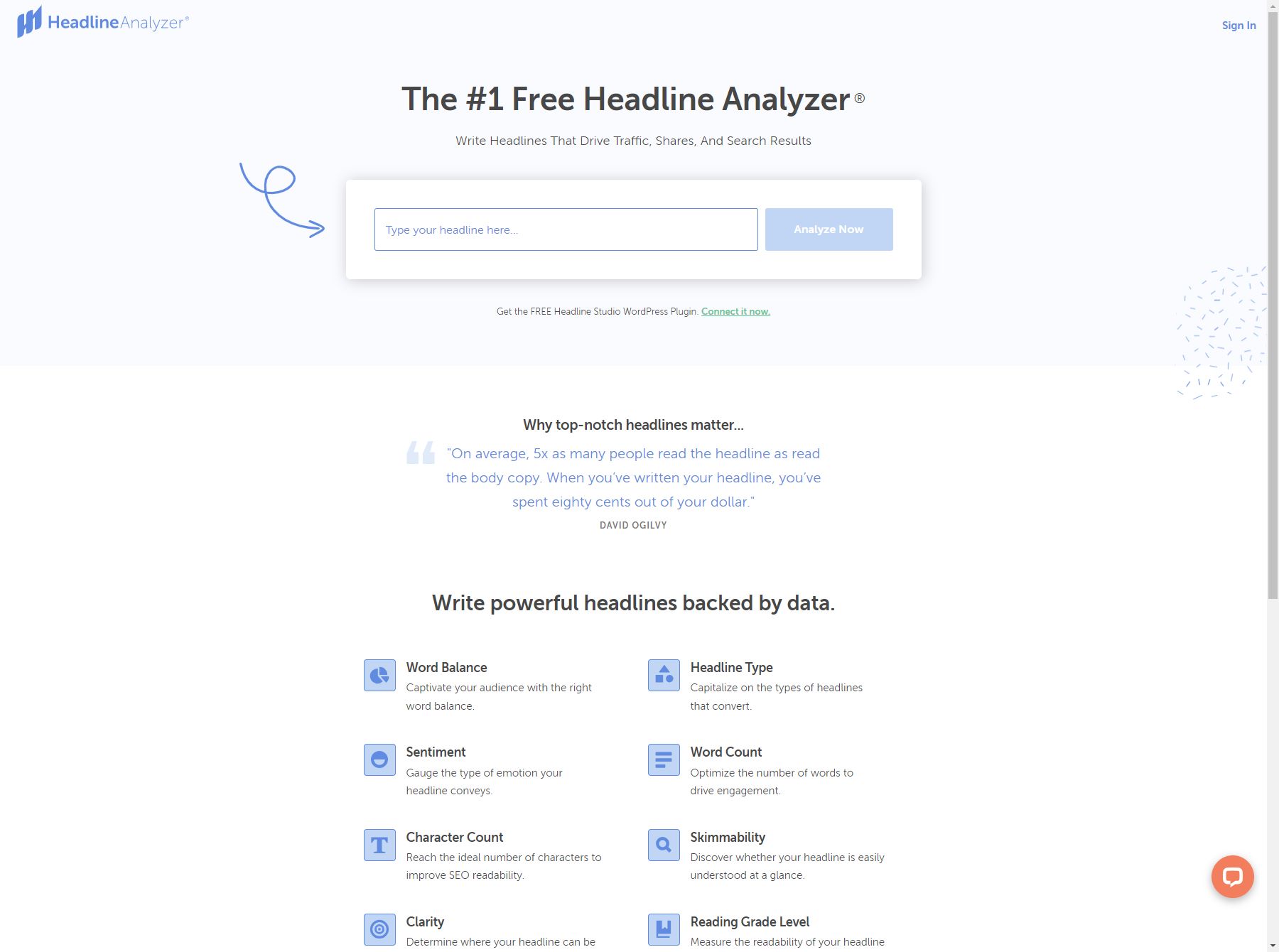 أداة CoSchedule Headline Analyzer لوسائل التواصل الاجتماعي