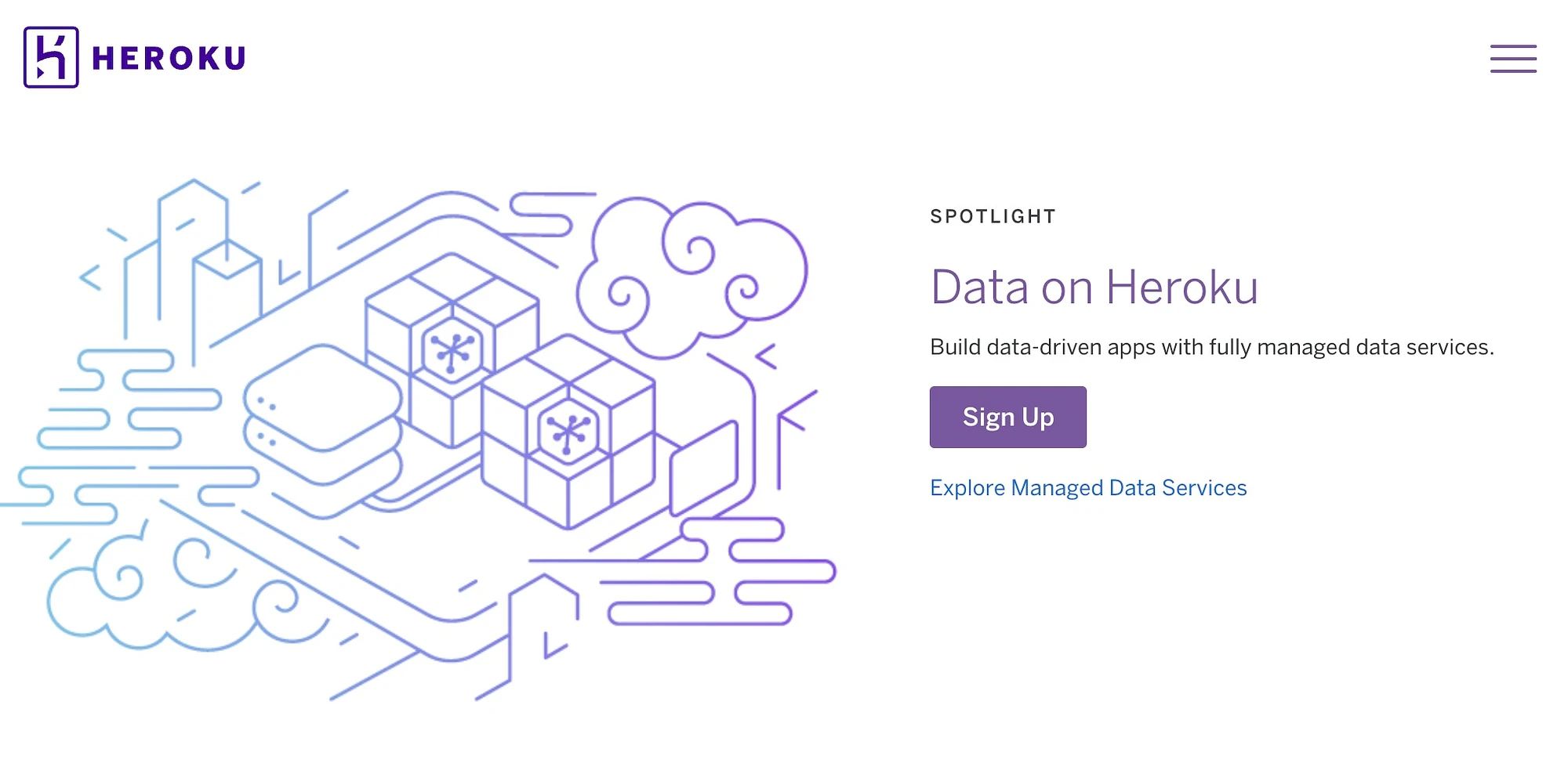 หน้าแรกของ Heroku cloud โฮสติ้ง