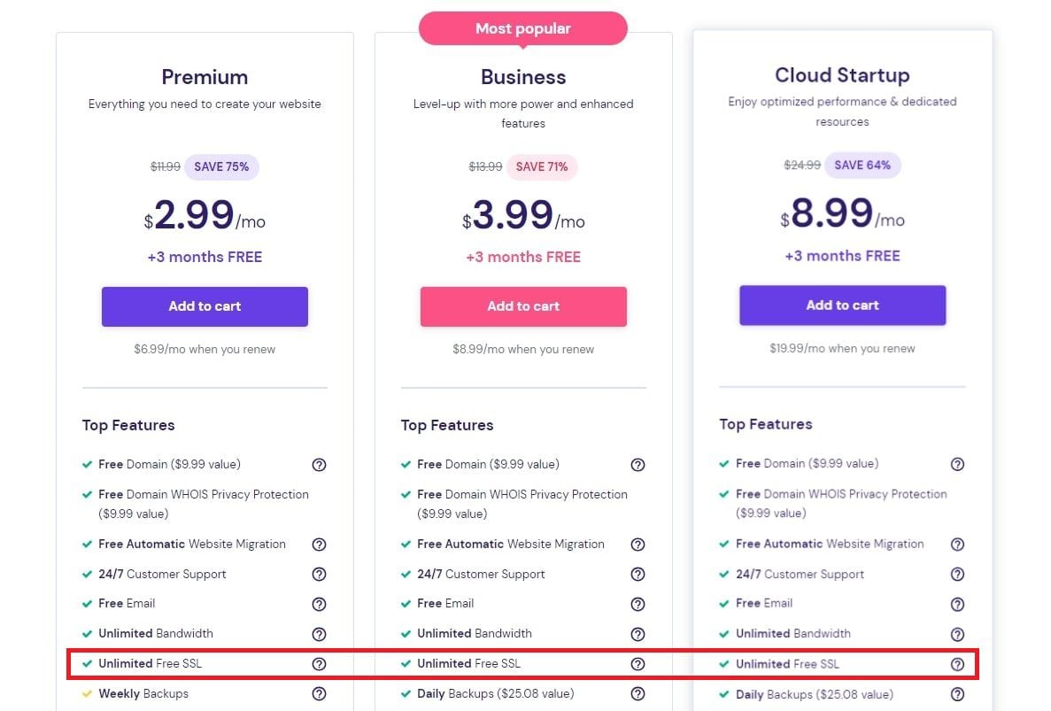 ホスティング業者の無料SSL