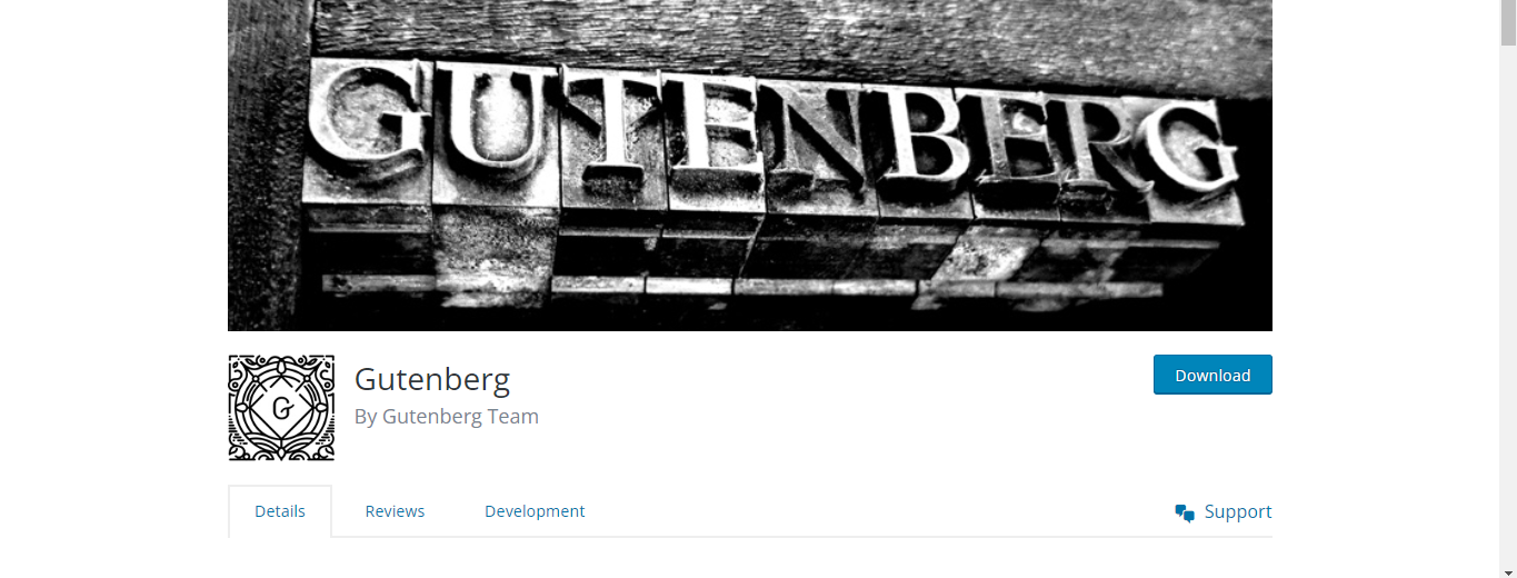 Editor del blocco Gutenberg