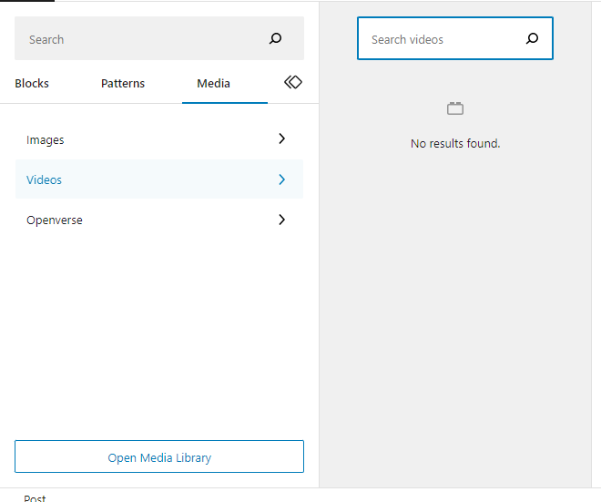 controlar arquivos de mídia com editor de blocos