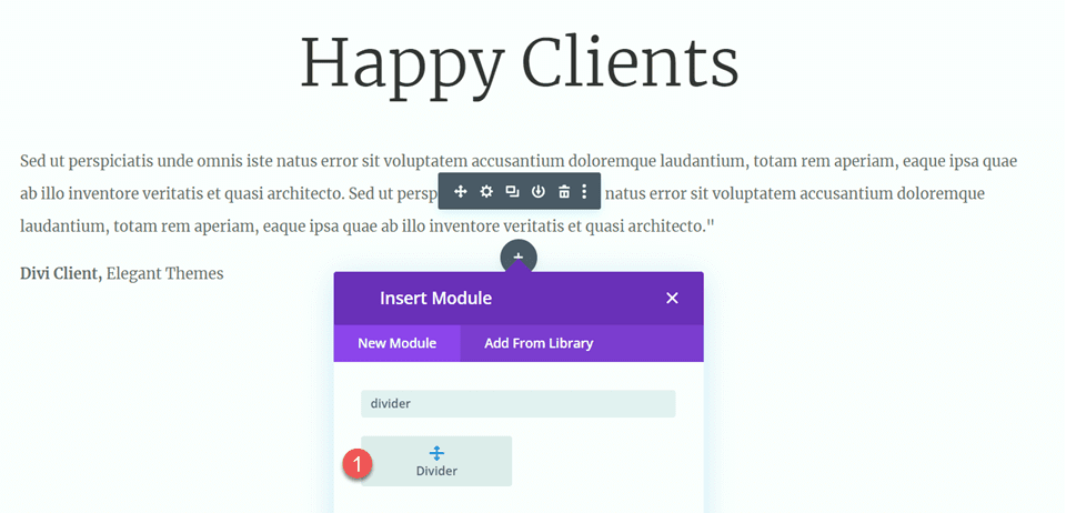 Divi verwendet das Divider-Modul, um ein Gleichgewicht im Design des neuen Dividers zu schaffen