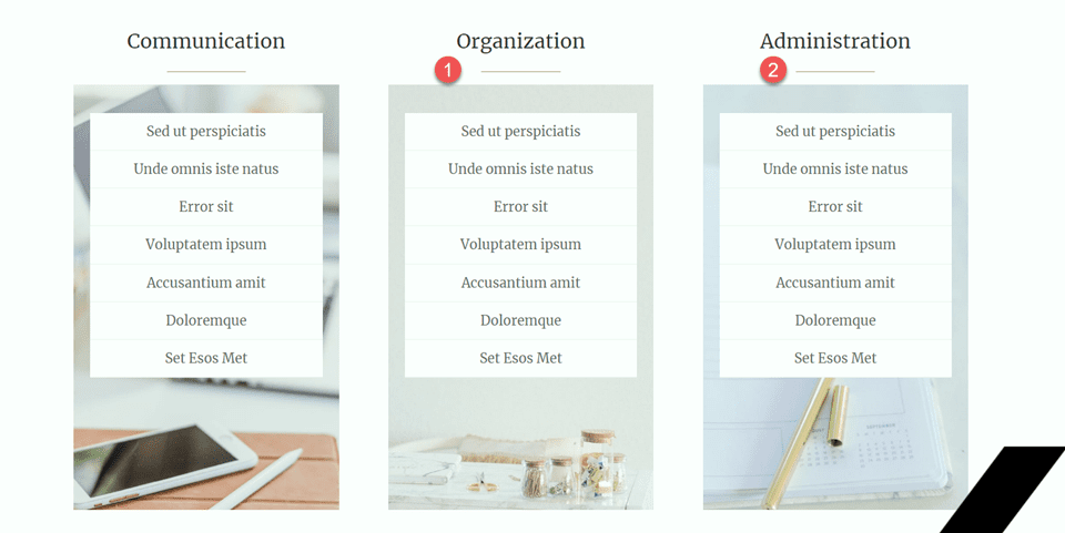 Divi verwendet das Divider-Modul, um ein Gleichgewicht im Design doppelter Divider zu schaffen