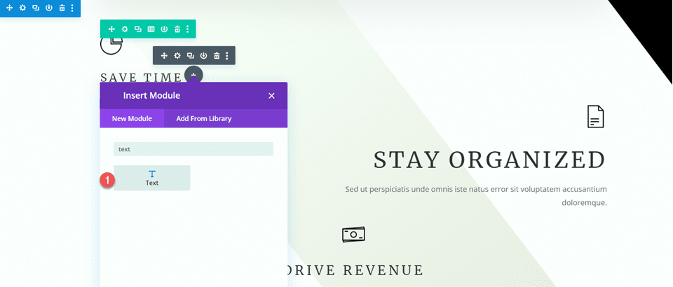 Divi Gunakan Modul Pembagi untuk Menciptakan Keseimbangan dalam Desain Tambahkan Teks