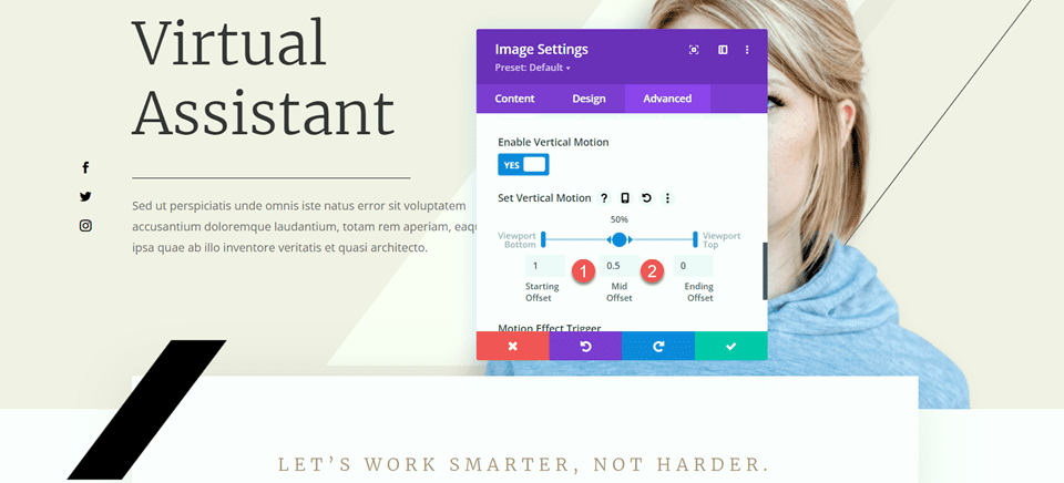 Divi verwendet das Divider-Modul, um ein Gleichgewicht in der vertikalen Bewegung des Designs zu schaffen