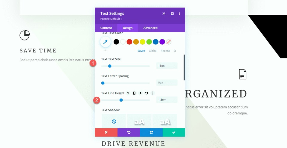 Divi usa módulo divisor para criar equilíbrio no tamanho do texto do design