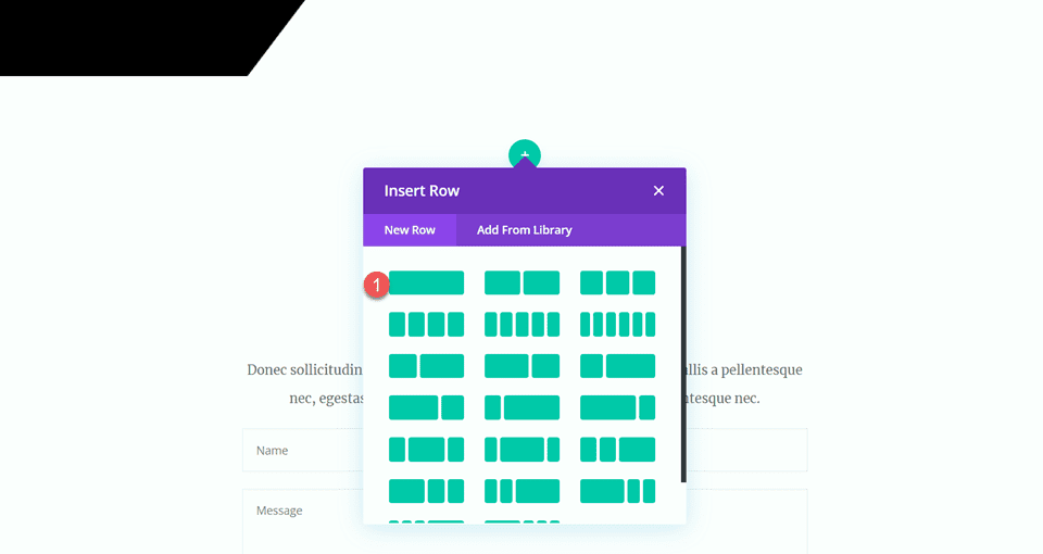 Divi verwendet das Divider-Modul, um ein Gleichgewicht im Design New Row zu schaffen