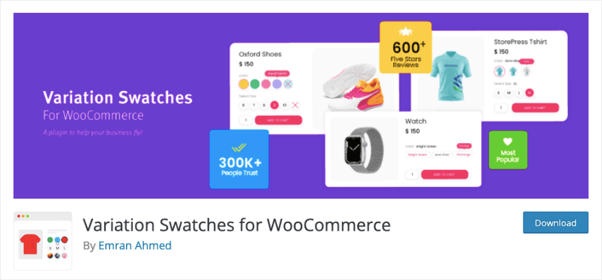 WooCommerce のバリエーション スウォッチ