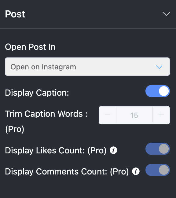 Adicionar feed do Instagram - Personalize postagens do Instagram