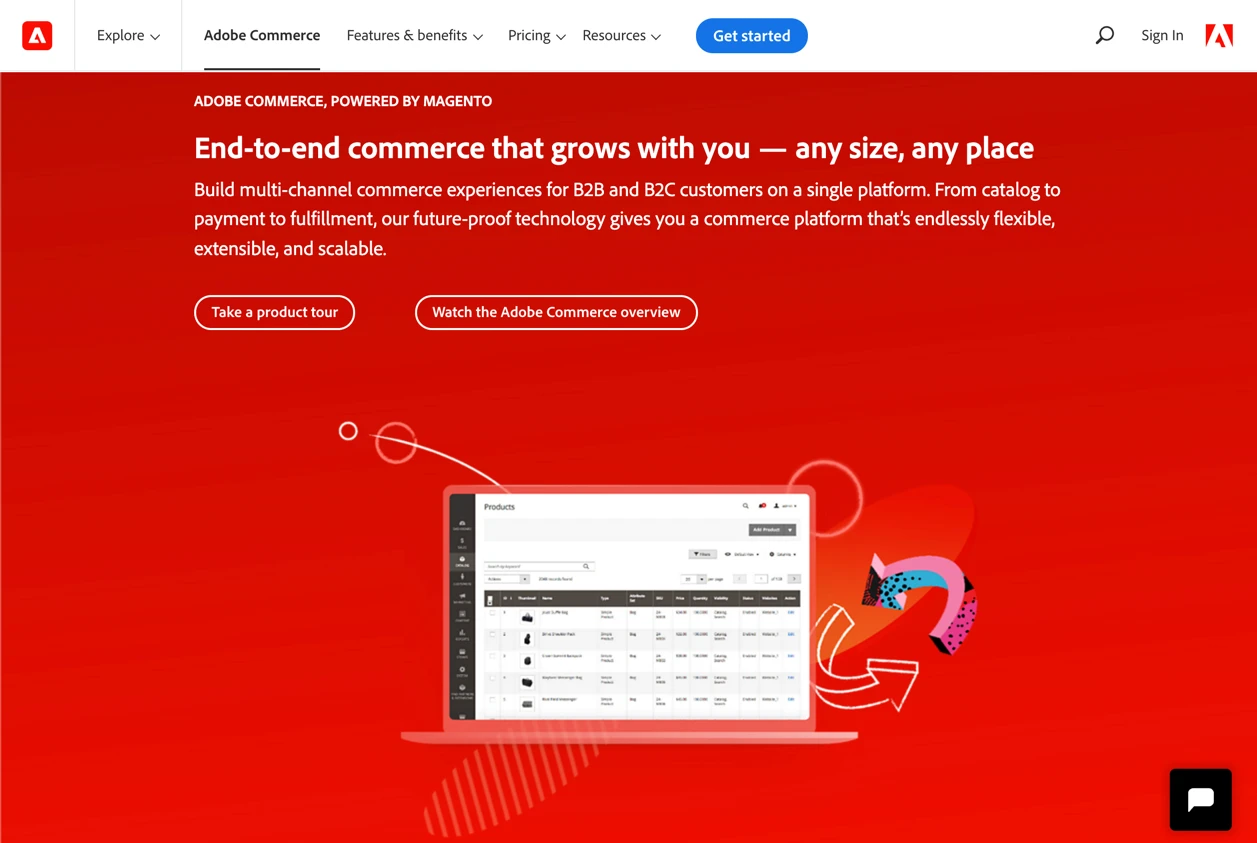 adobe commerce magento: platform pemasaran cms