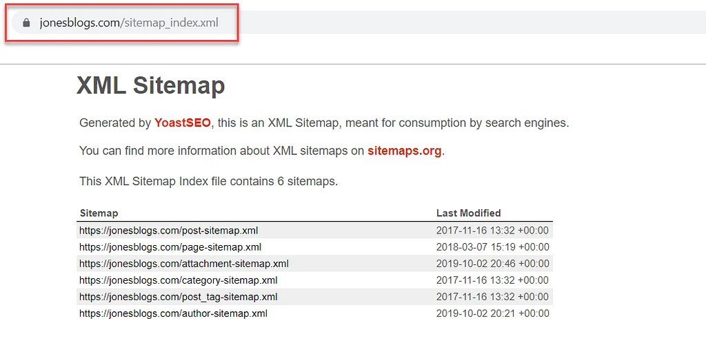 Envie um site para o Google - Índice do Sitemap