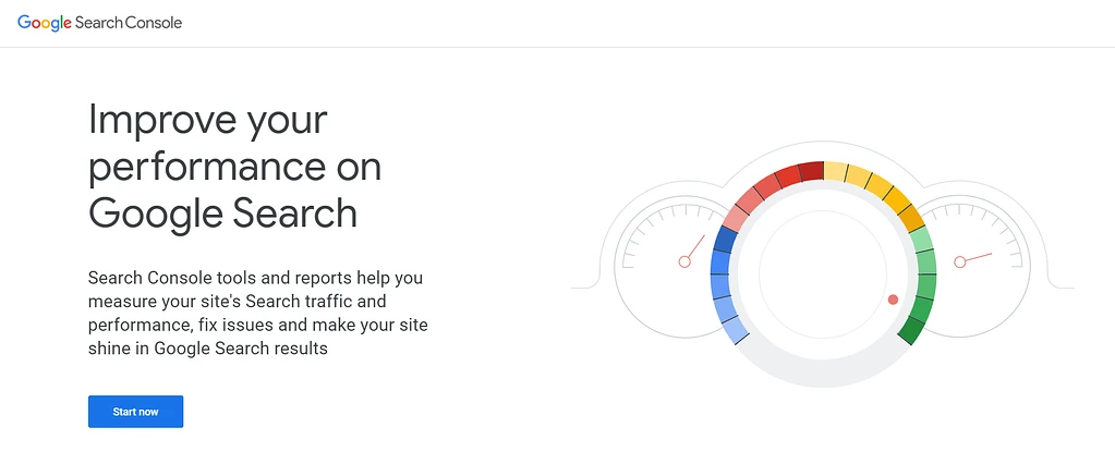 Startseite der Google Search Console