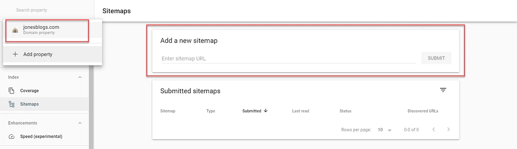 Neue Sitemap hinzufügen