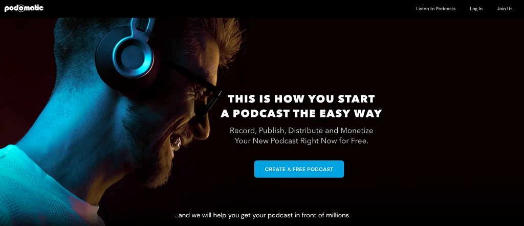 Podomatic es uno de los mejores proveedores de alojamiento de podcasts gratuitos.