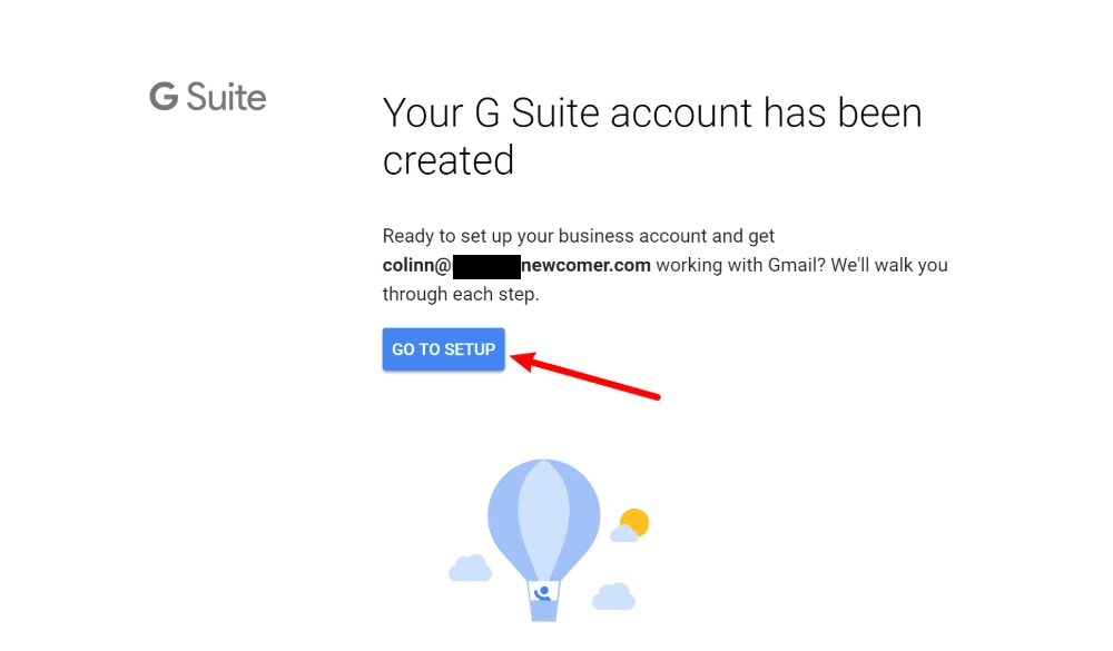 使用您自己的自定义域名的 Gmail：转到 G Suite 设置