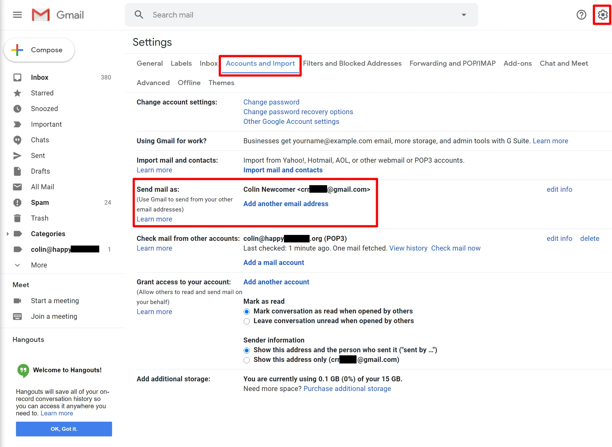 Greifen Sie auf die SMTP-Einstellungen von Gmail zu