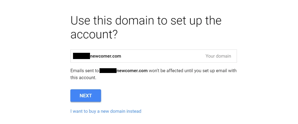 Gmail cu propriul nume de domeniu personalizat: confirmați numele domeniului