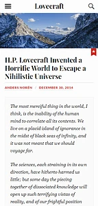 Un site web mobil creat folosind Lovecraft.