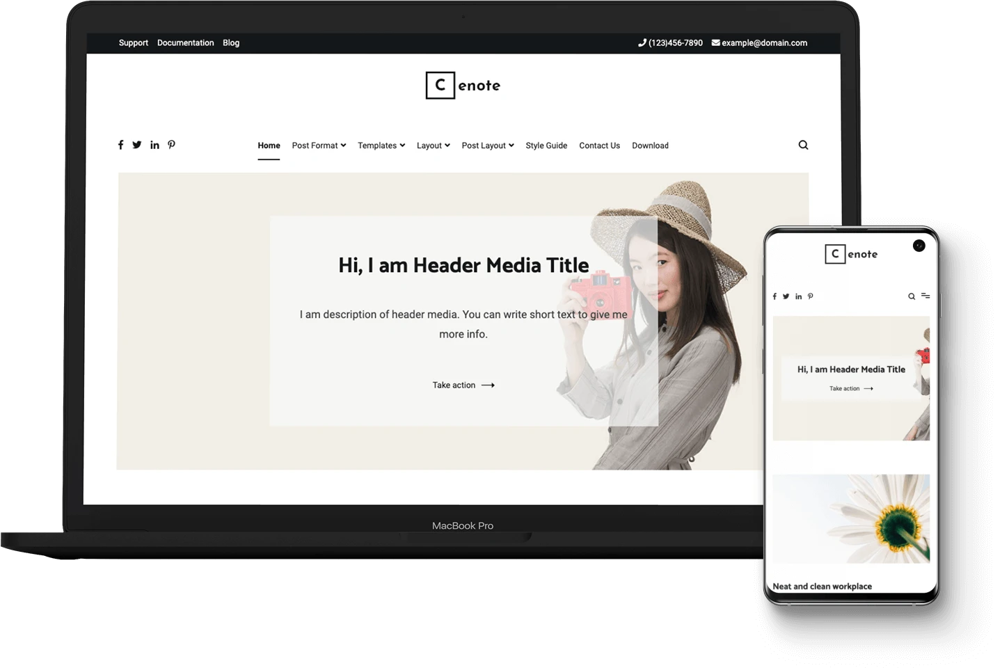 Cenote 免费 WordPress 博客主题。