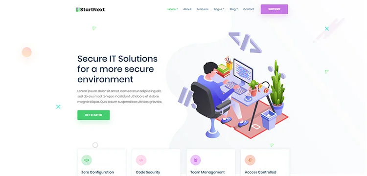 StartNext - Tema de WordPress para empresas emergentes de TI