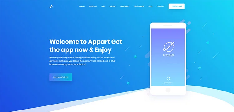 AppArt - Tema WordPress creativo per app, Saas e software