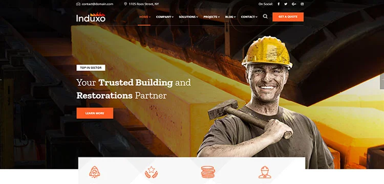 Induxo - Tema de WordPress industrial y para fábricas