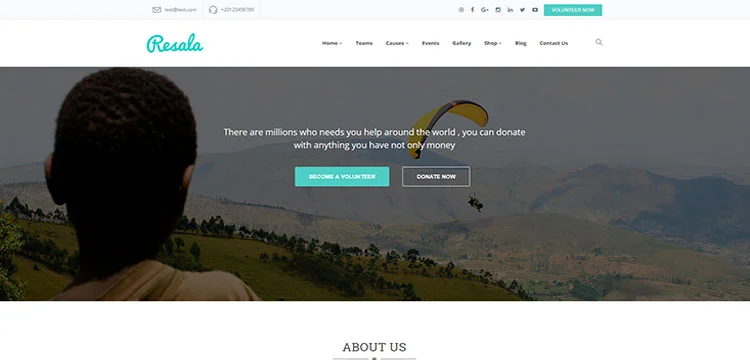 Resala Charity & Crowdfunding WordPress-Theme RTL