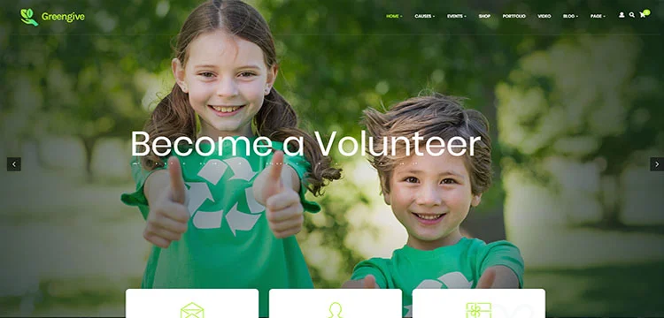 Greengive | WordPress-Theme für Fundraising und Wohltätigkeit