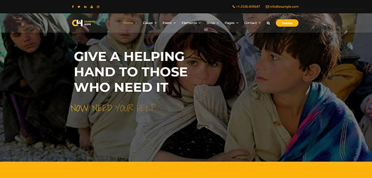 Charity Hope — motyw charytatywny WordPress dotyczący organizacji non-profit i zbierania funduszy