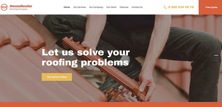 InícioRoofer | Tema WordPress de serviços e construção para empresas de telhados