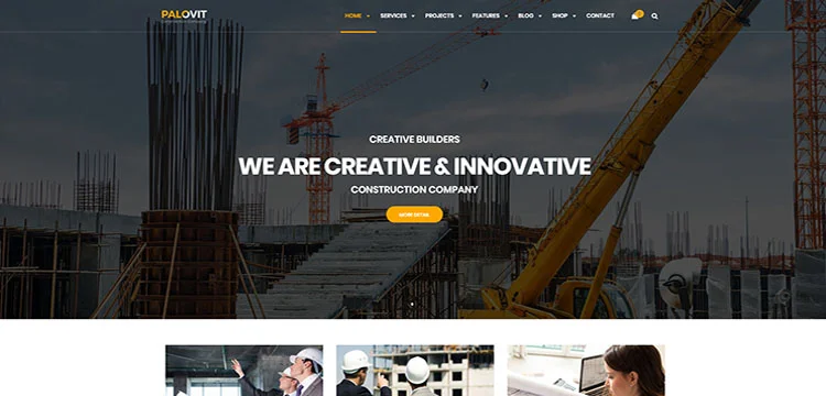 Palovit – Thème WordPress pour la construction et les entreprises de construction