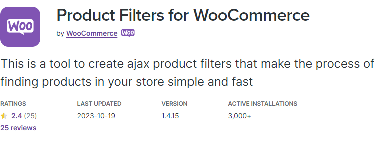 WooCommerce 제품 필터