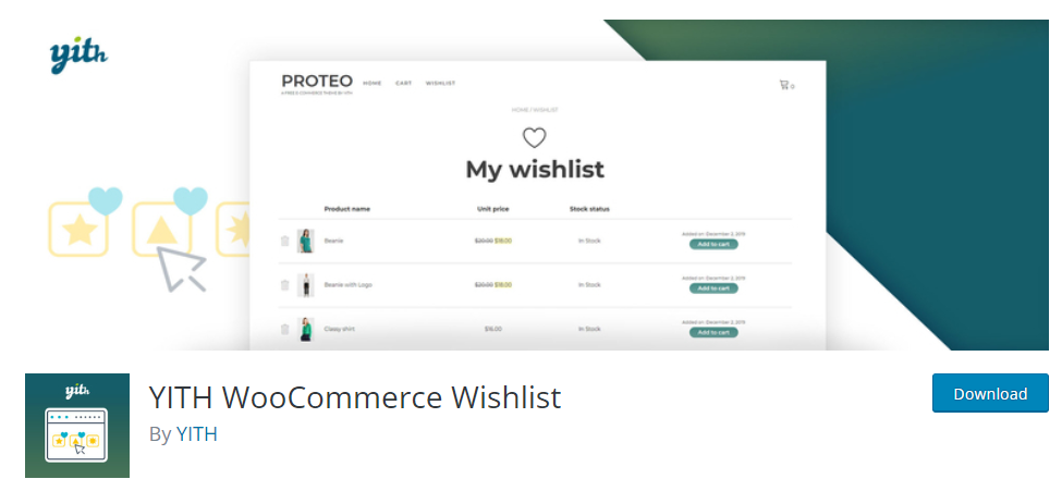 قائمة أمنيات YITH WooCommerce