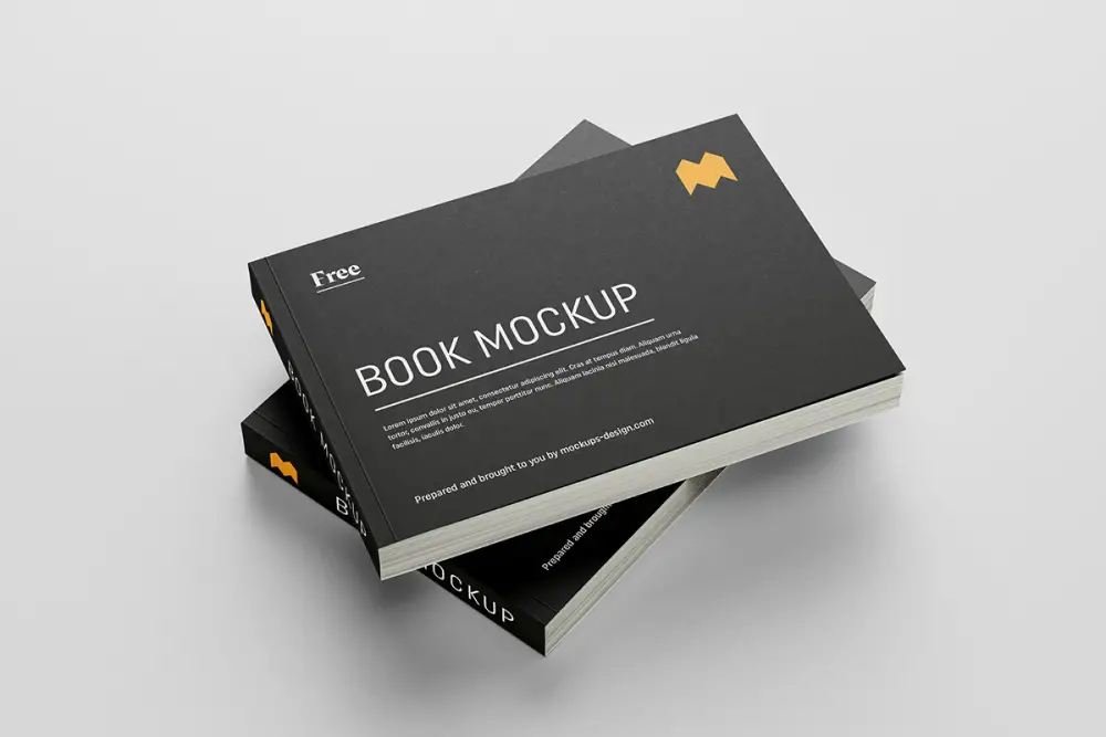 Mockup gratuito di libro paesaggistico 123 -