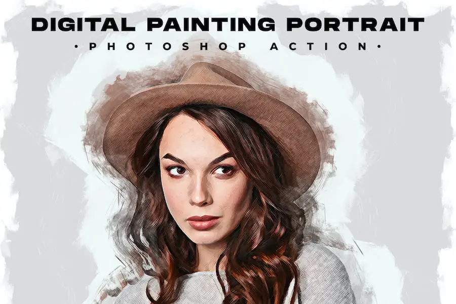 Ritratto dipinto digitale - Azione Photoshop -