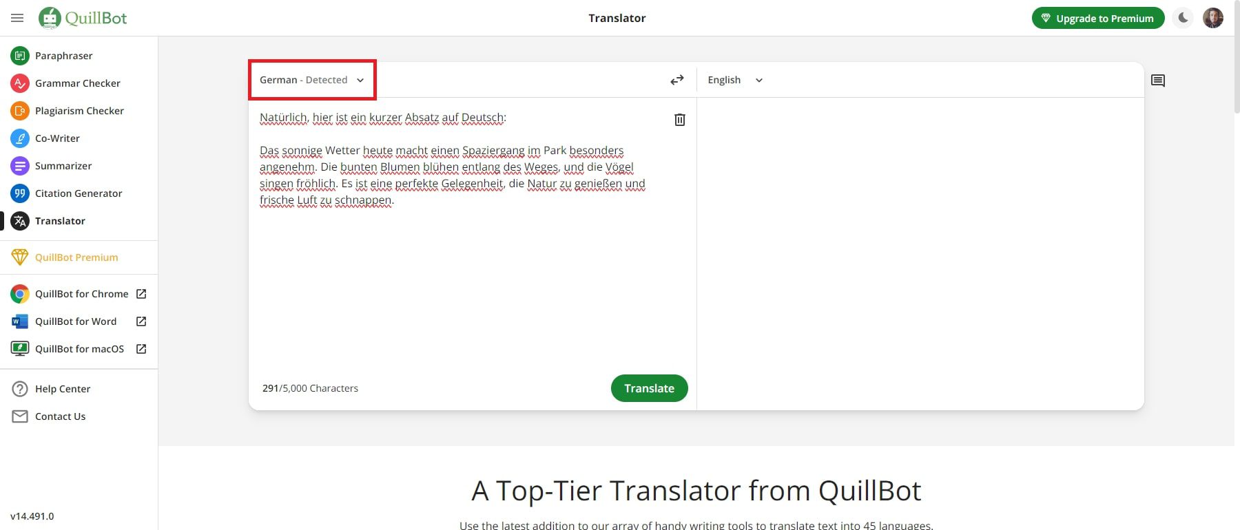 detector de tradução quillbot ai