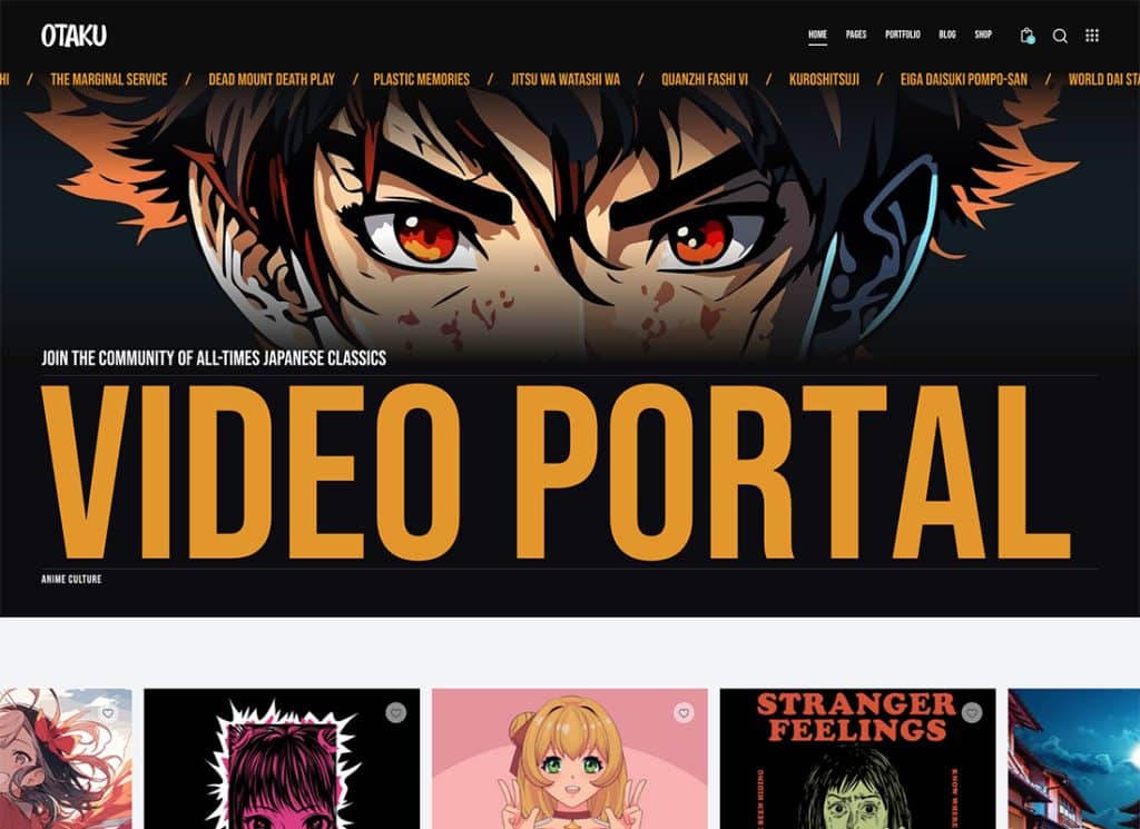 Otaku — motyw WordPress dotyczący anime, mangi i K-Pop