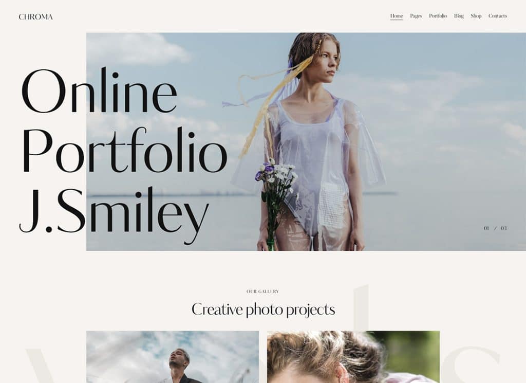 Chroma - motyw WordPress z portfolio fotograficznym