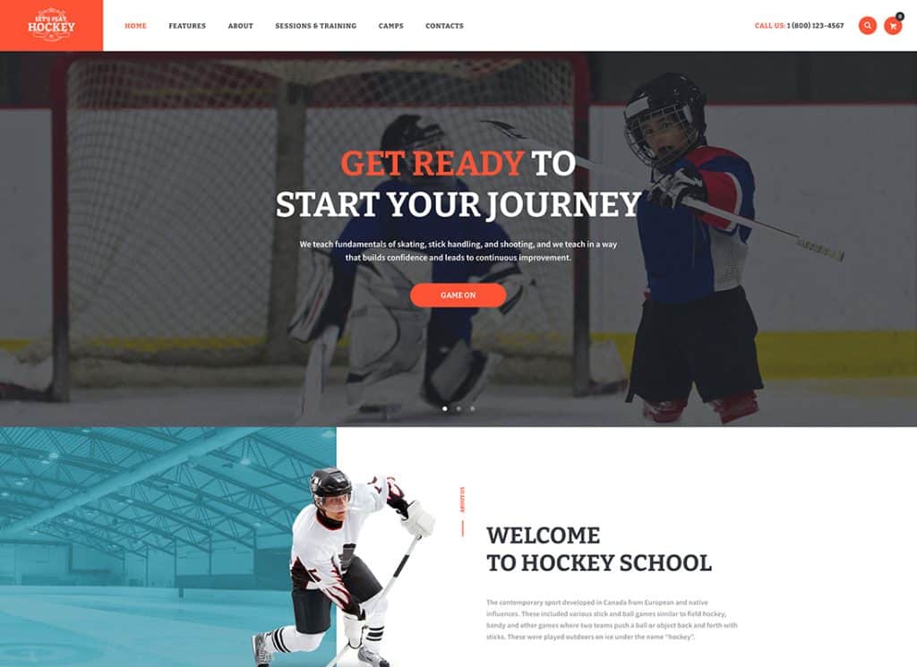 Let's Play – WordPress-Theme für Hockeyschule und Wintersport