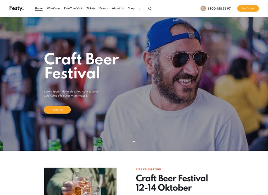 Festy – WordPress-Theme für Themenpark, Zirkus und Festival