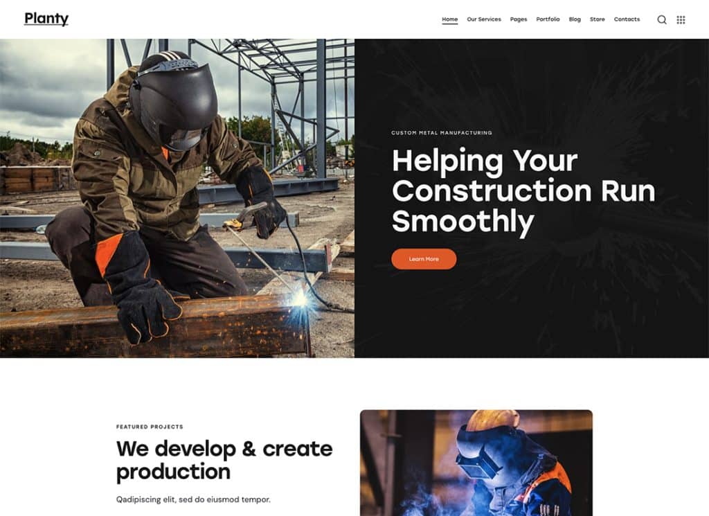 Planty – Industriegewebe und Fabrik-WordPress-Theme