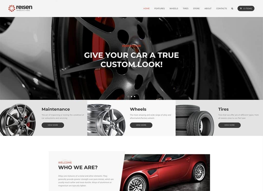 Reisen - Automechanic & Auto Body Repair Araba WordPress Teması